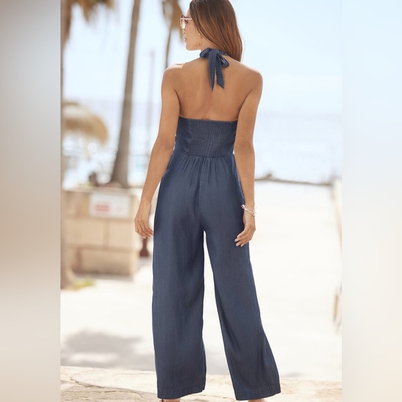 VENUS Stylish Blue Halter Jumpsuit size 10 NWOT - Picture 3 of 16